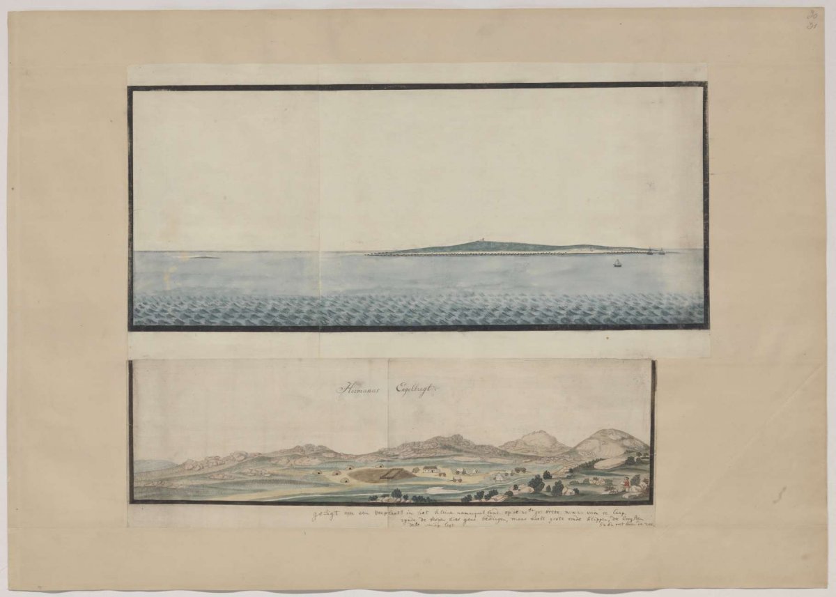 View of Robben Island, Robert Jacob Gordon, c. 1777