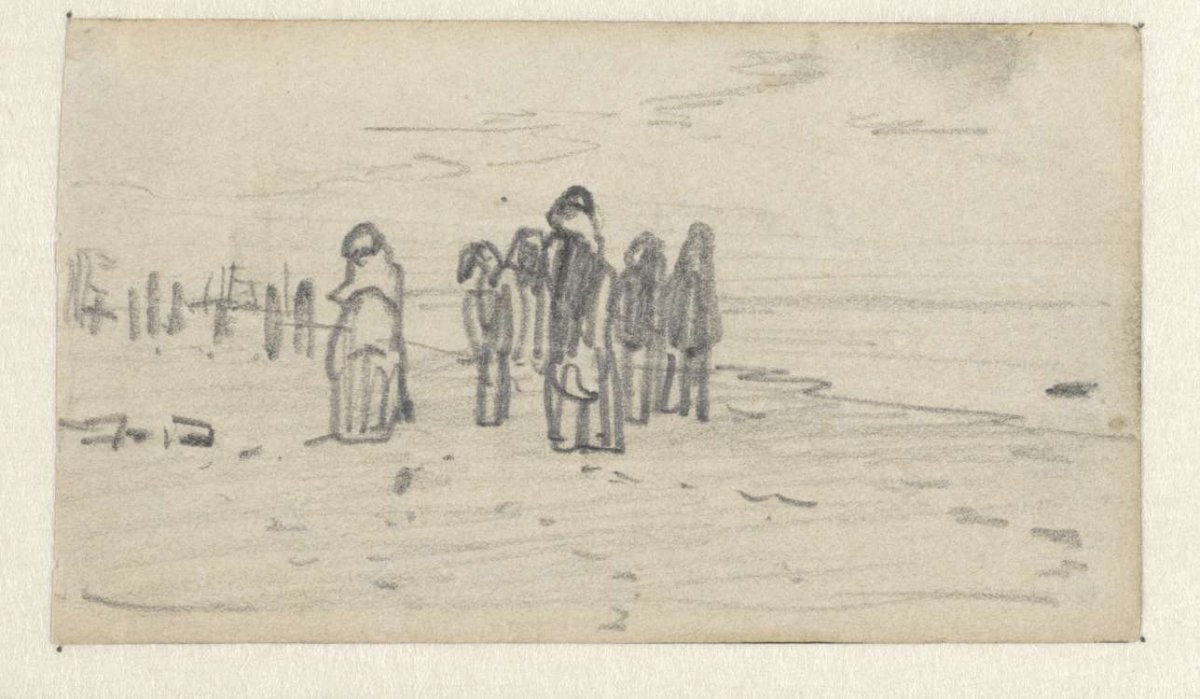 Figures on the beach, Anton Mauve, 1848 - 1888