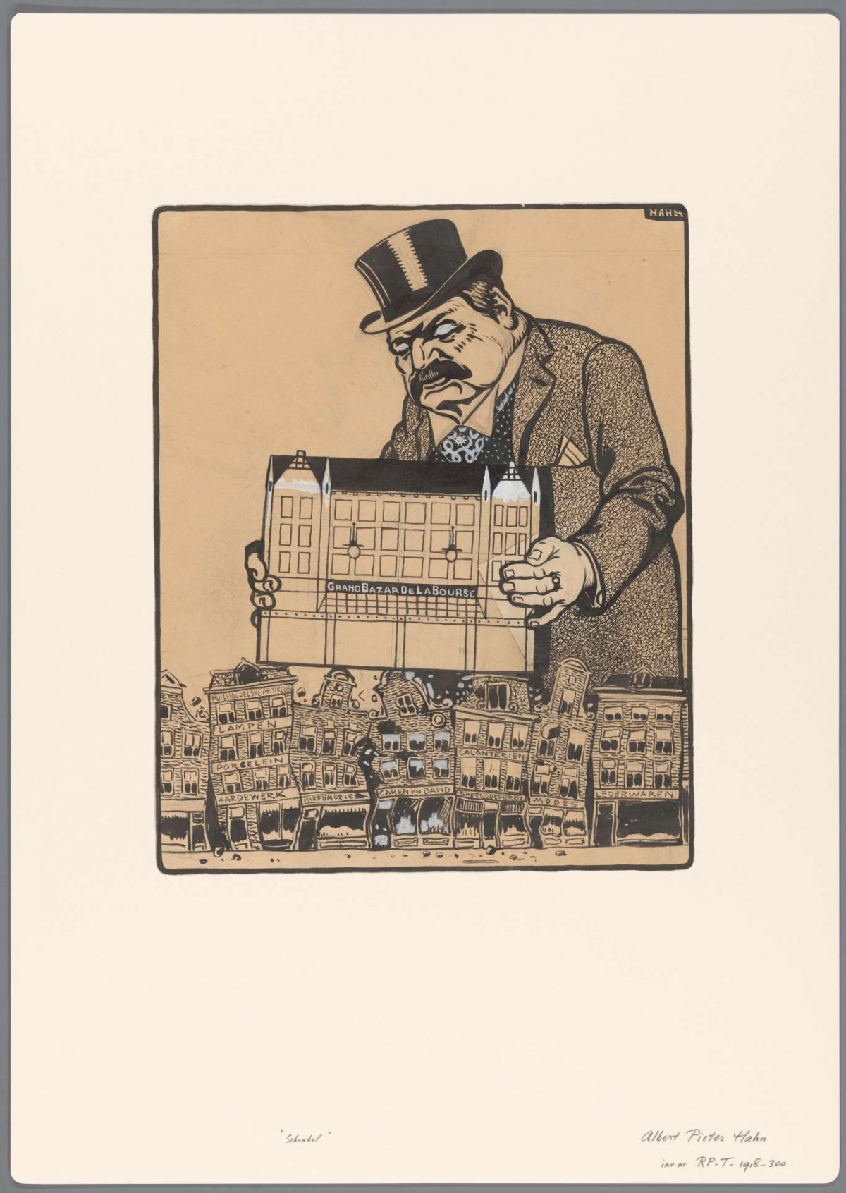 Design for a political cartoon: The Schnabel, Albert Hahn (I), 1887 - 1918