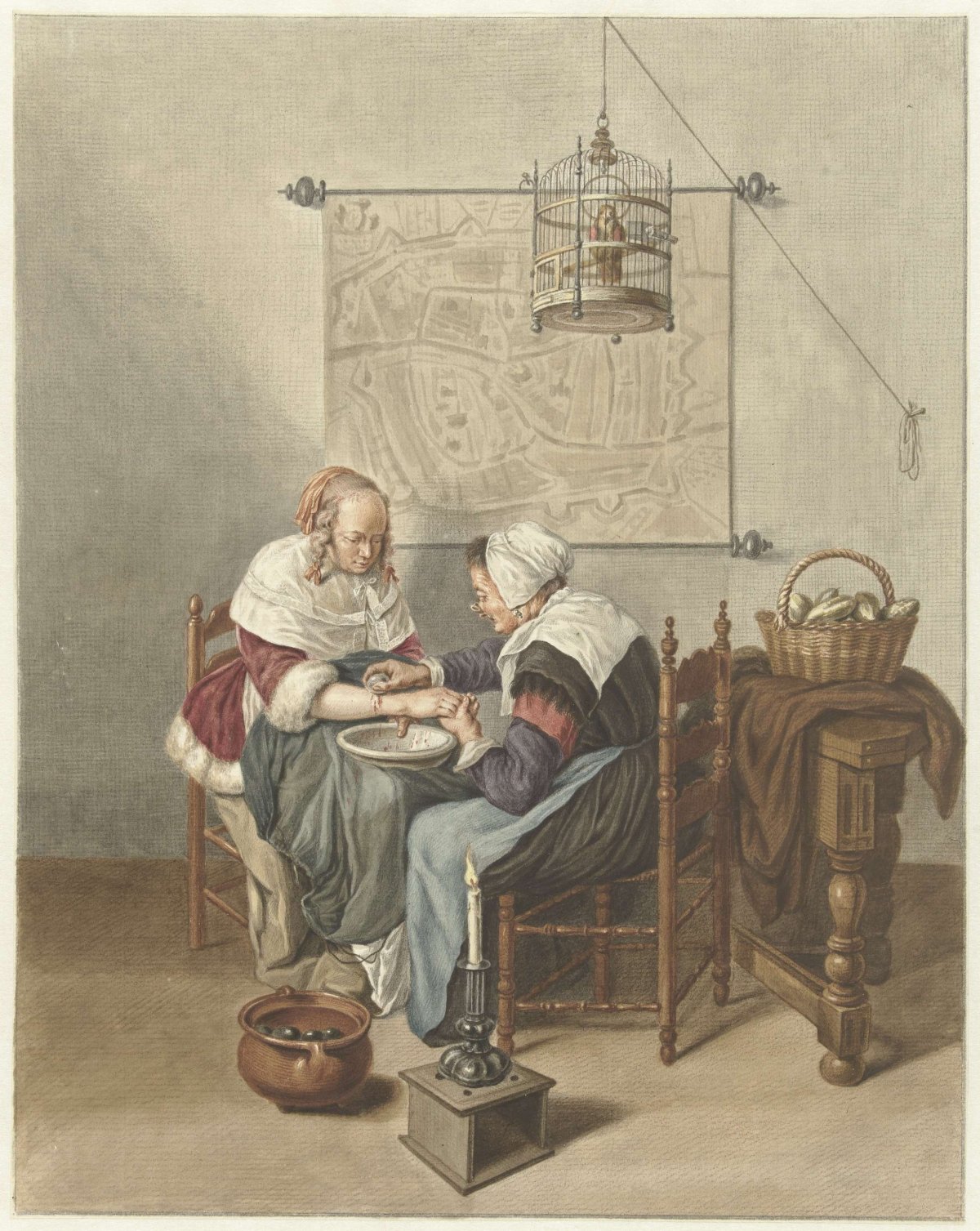 The bloodletting, Abraham Delfos, 1776