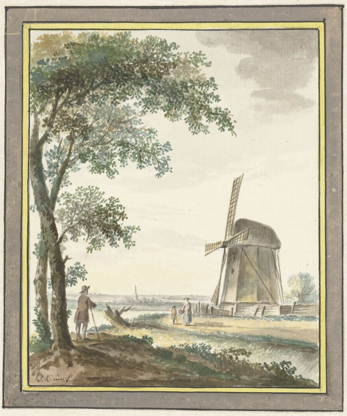 Landscape with mill, Dirk Kuipers, 1743 - 1796