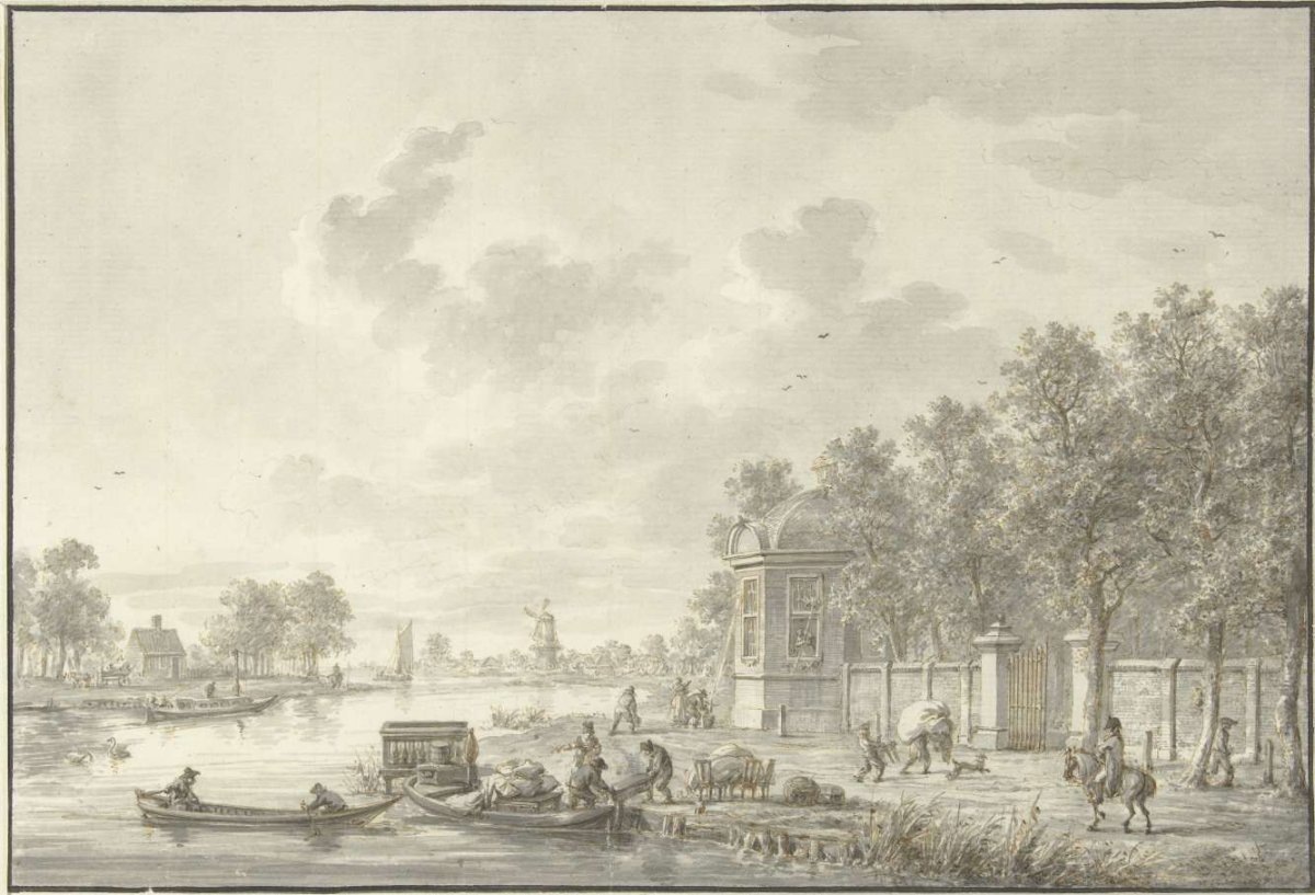 View on the Spaarne, Dirk Langendijk, 1797