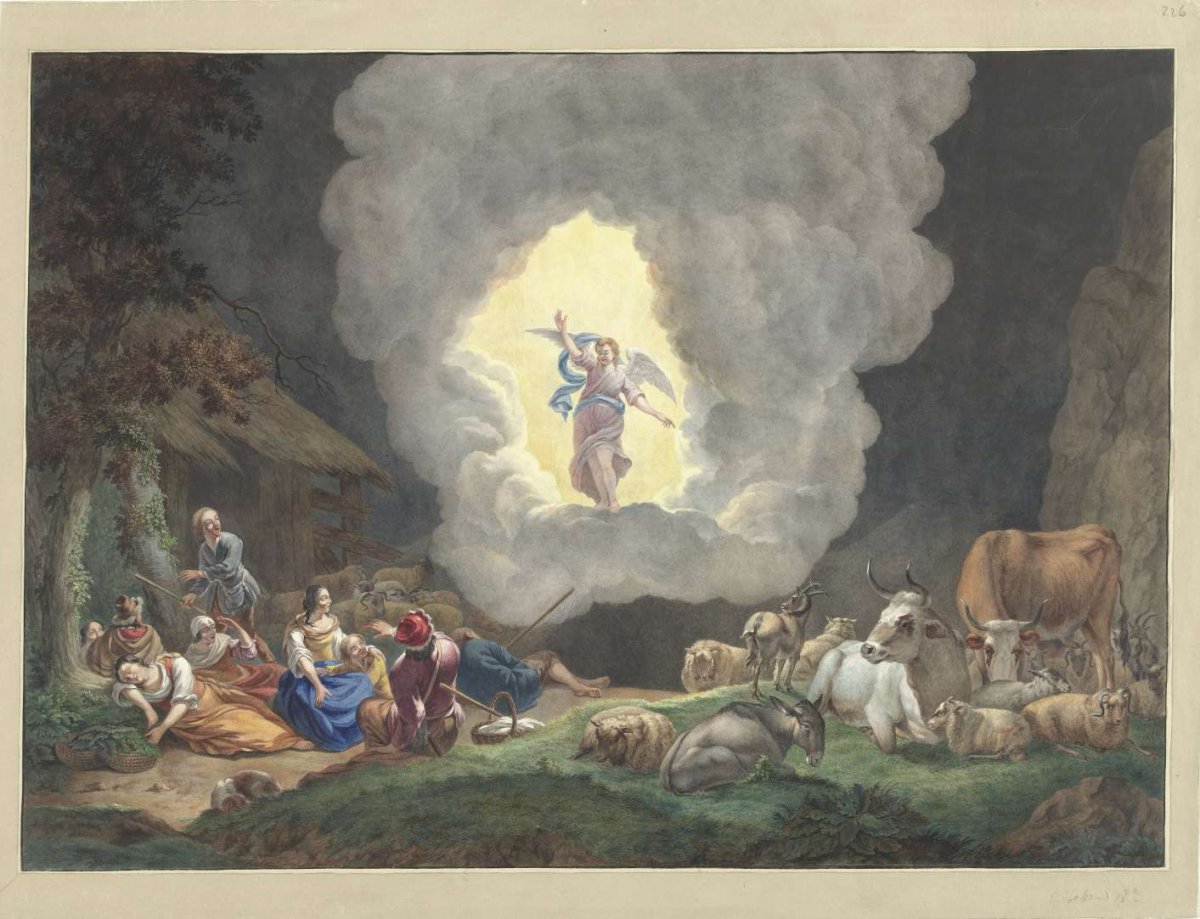 The proclamation to the shepherds, anonymous, 1700 - 1800