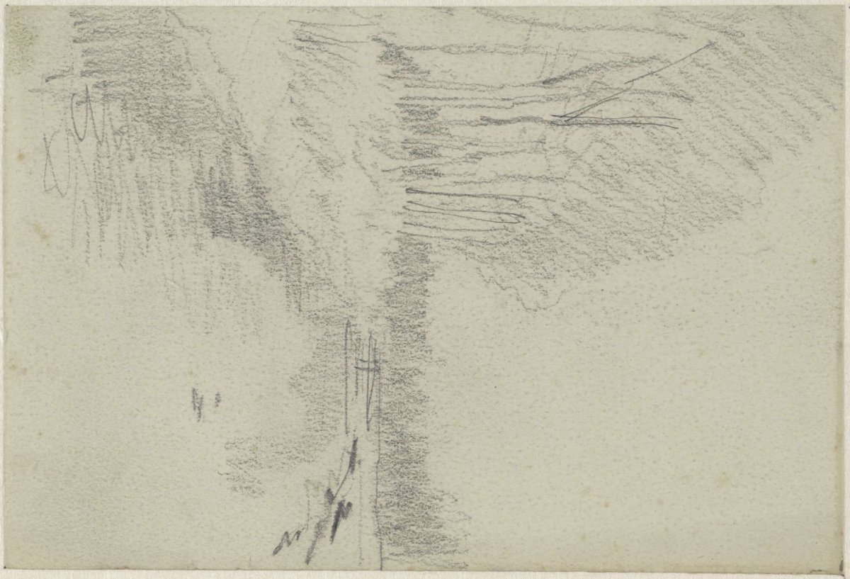 Landscape with trees along a canal, Anton Mauve, 1848 - 1888