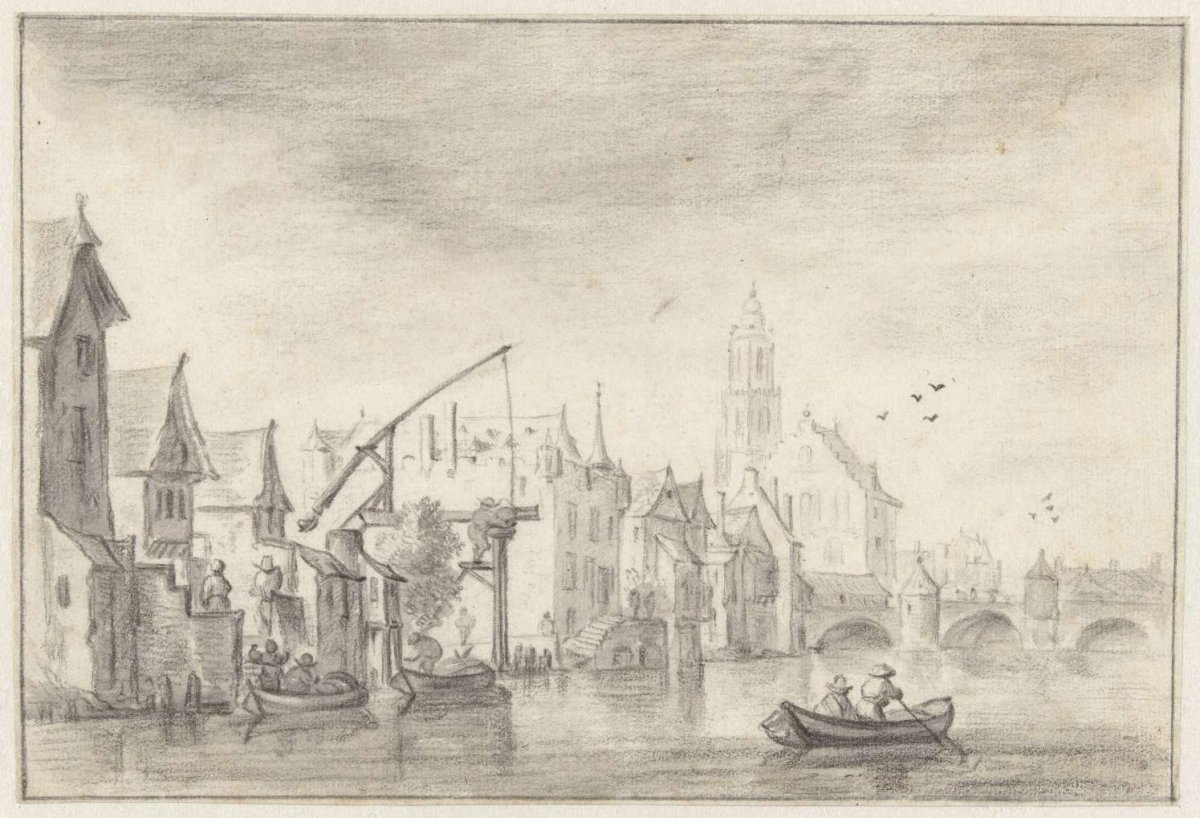 View of a city by the water, anonymous, 1610 - 1703