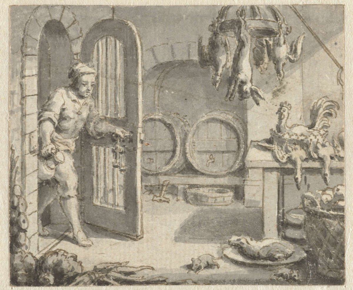 Rat from the city and rat from the countryside, anonymous, 1668 - 1740