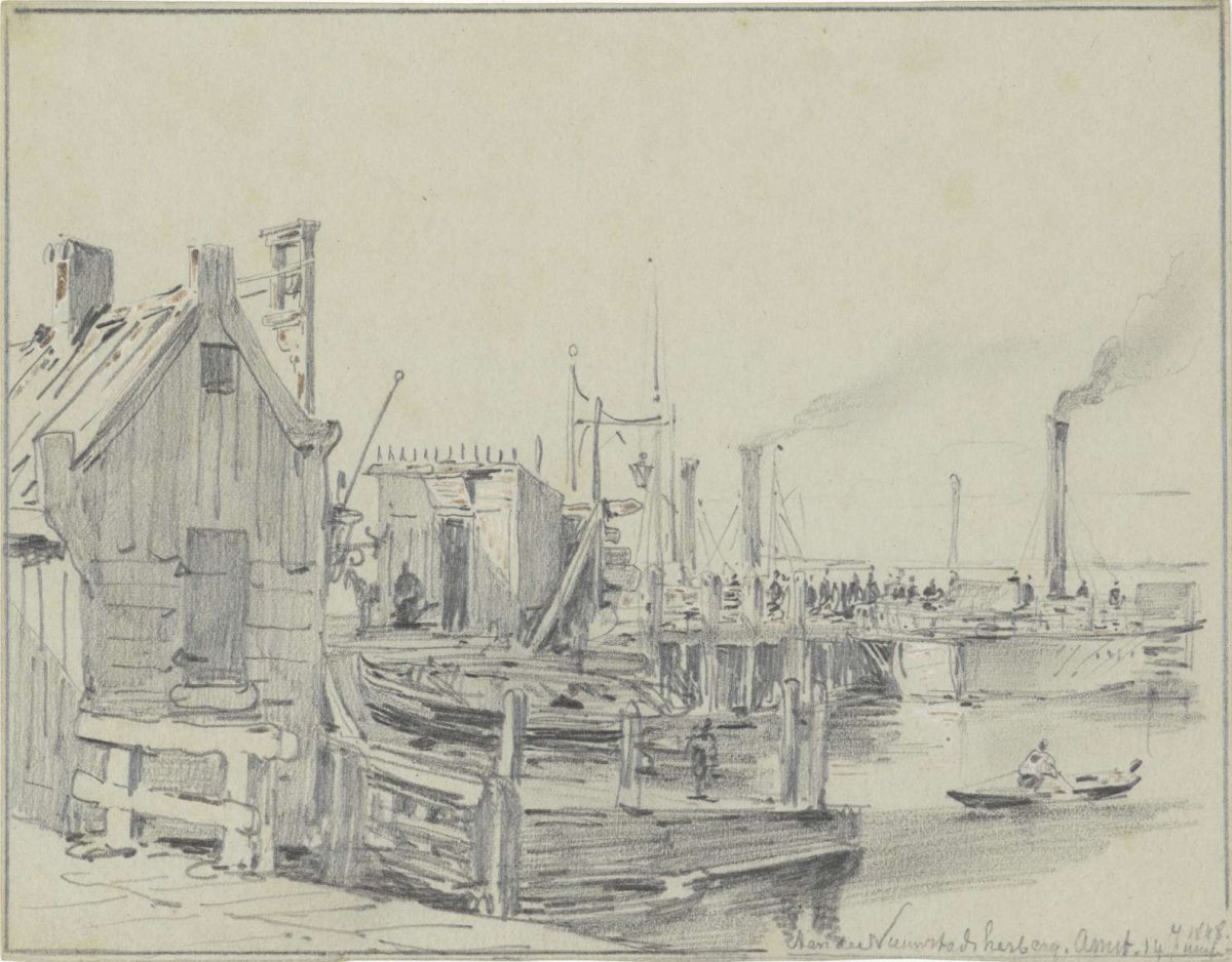 At the Nieuwestadsherberg in Amsterdam, Pieter van Loon, 1848