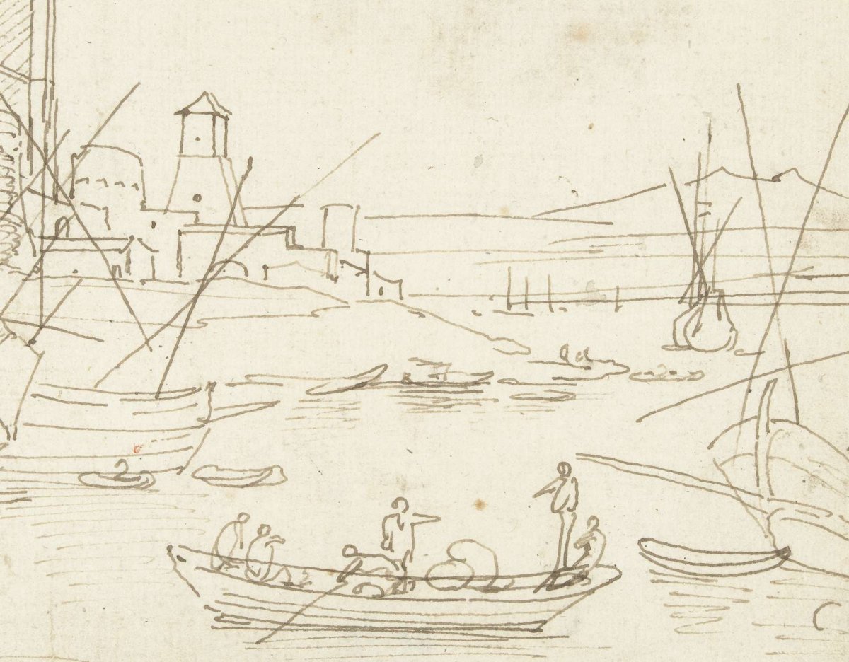 Havengezicht, Abraham Casembroot, 1650 - 1675