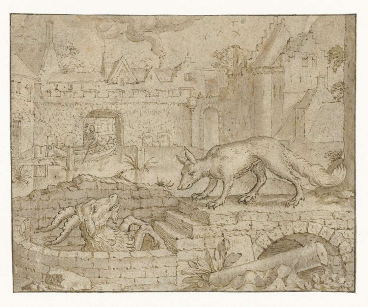 Fable of the fox and the goat, anonymous, 1675 - 1700