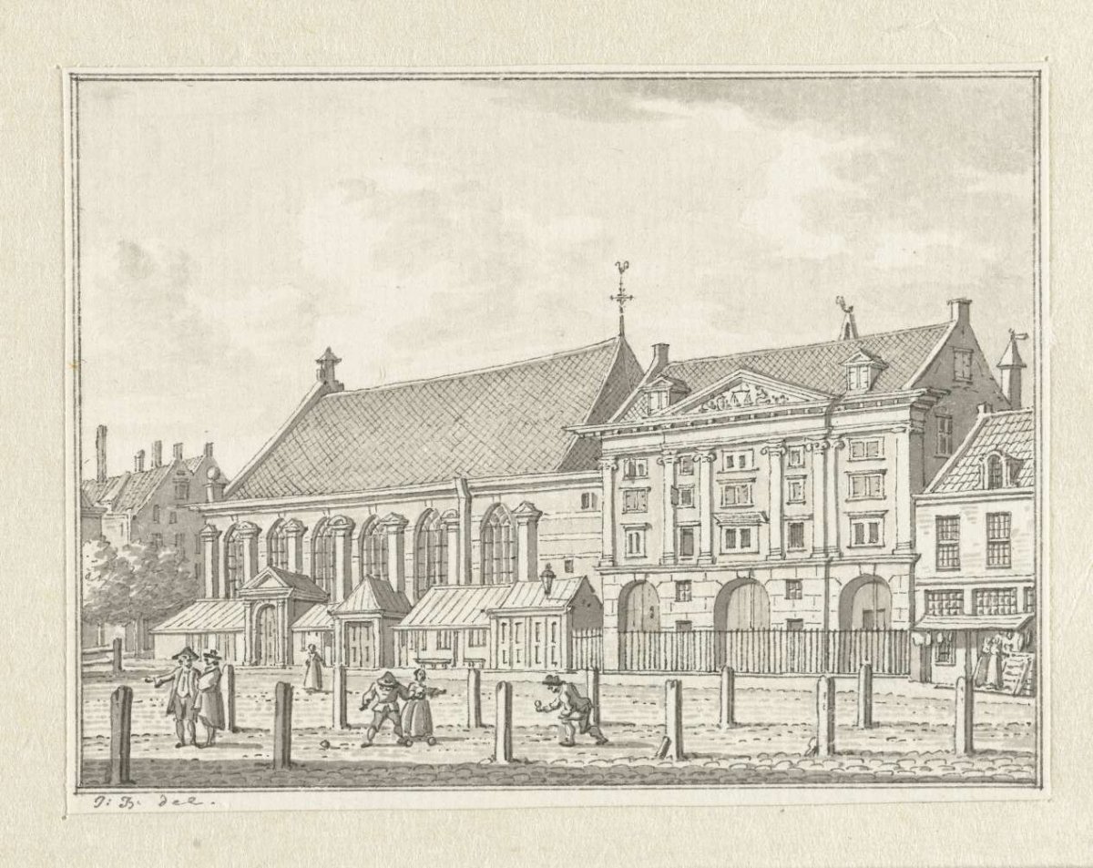 The Prinsekerk and Butter Hall in Rotterdam, Jan Bulthuis, 1790