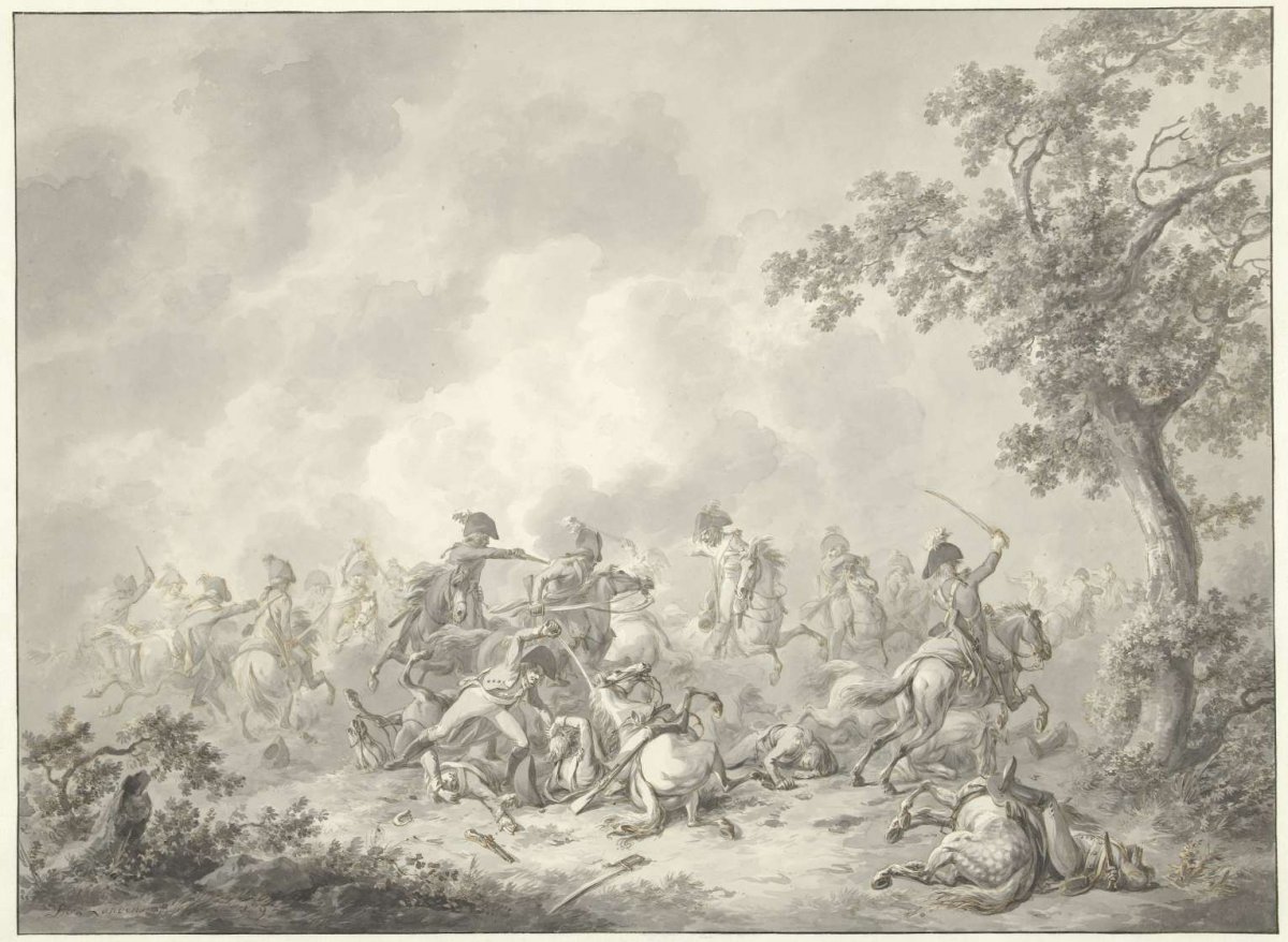 Ruitergevecht, Dirk Langendijk, 1797