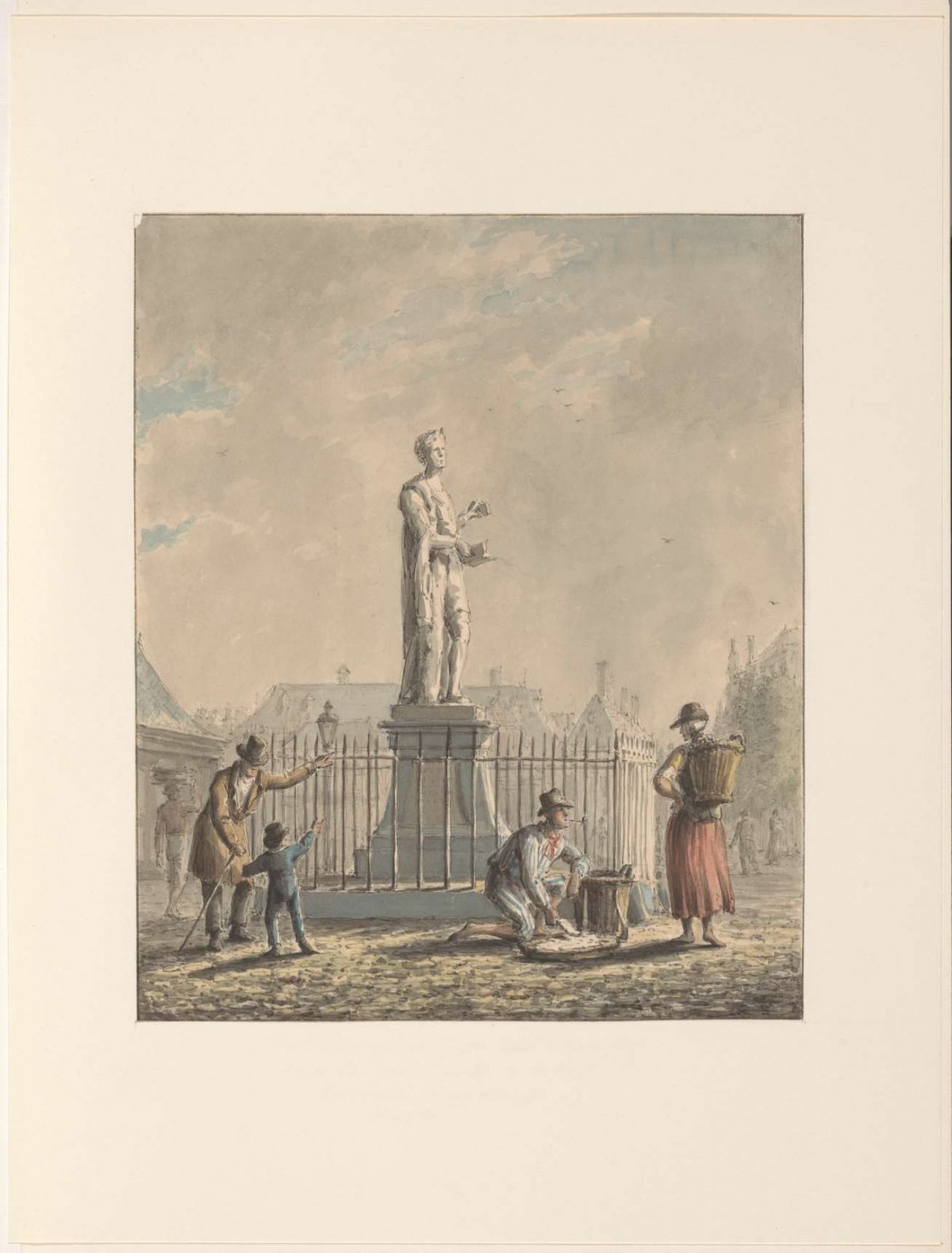 Statue of Laurens Jansz. Coster in Haarlem, Johannes Jelgerhuis, 1780 - 1836