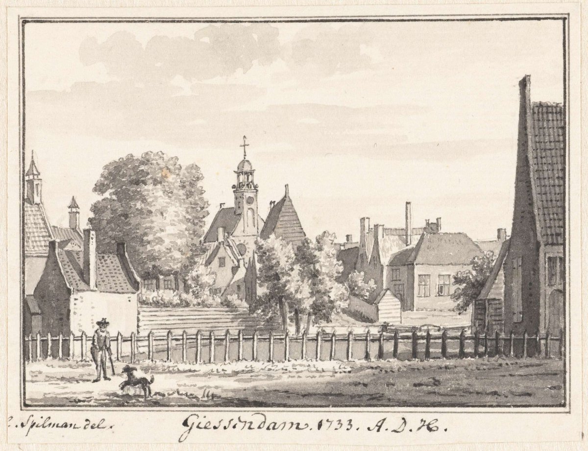 The village of Giessendam, Hendrik Spilman, 1733 - 1784