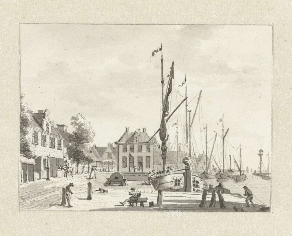 View of De Lemmer (?), Jan Bulthuis, 1760 - 1801