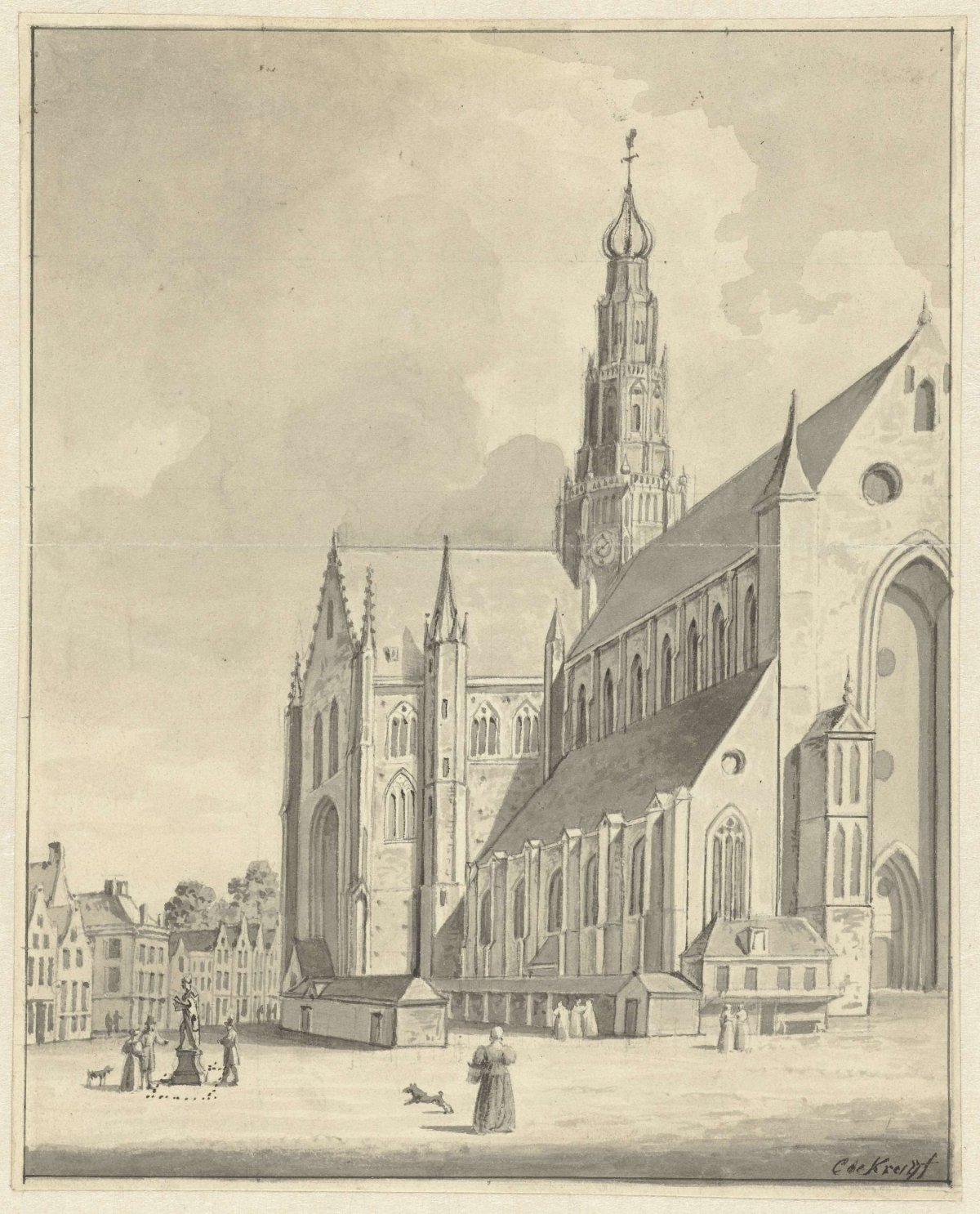 The St. Bavo in Haarlem, Cornelis de Kruyff, 1809
