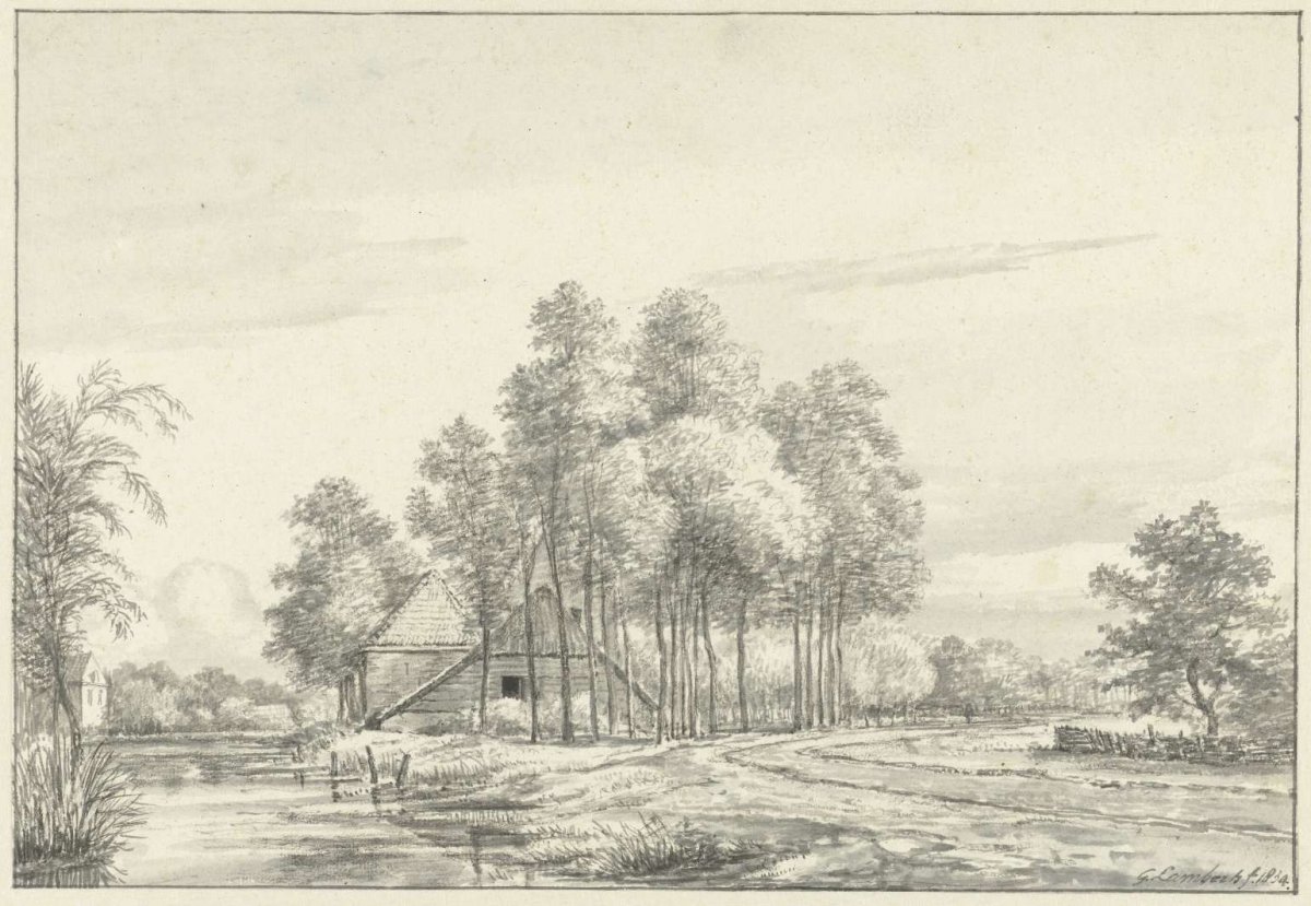 View near Oudewater, Gerrit Lamberts, 1834