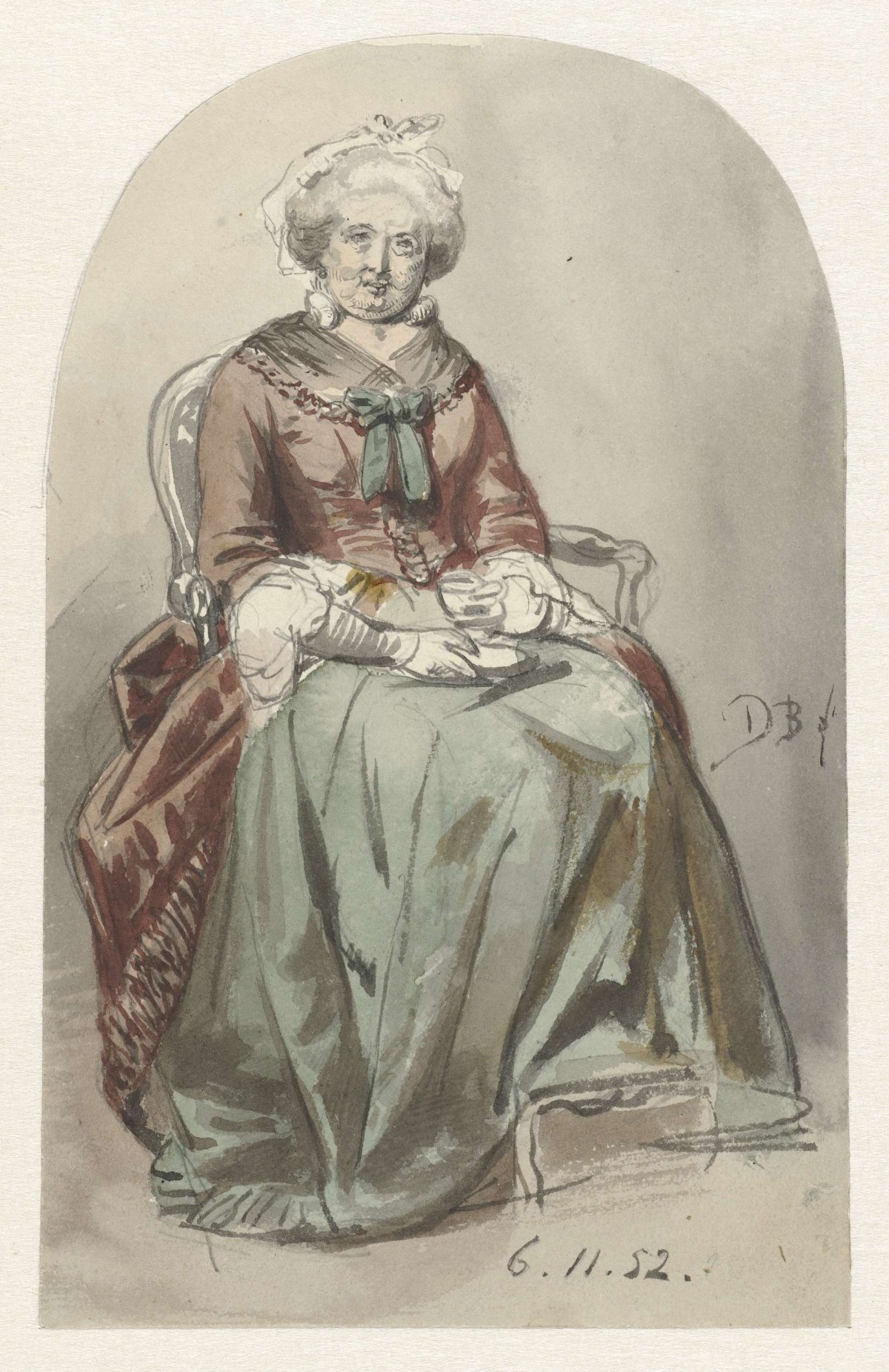 Seated old lady, David Bles, 1852