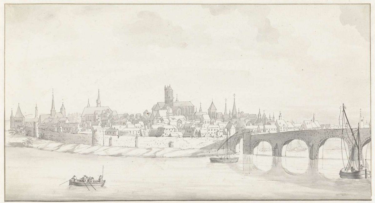 View of the city of Nevers, Jan van Call (I), 1666 - 1706