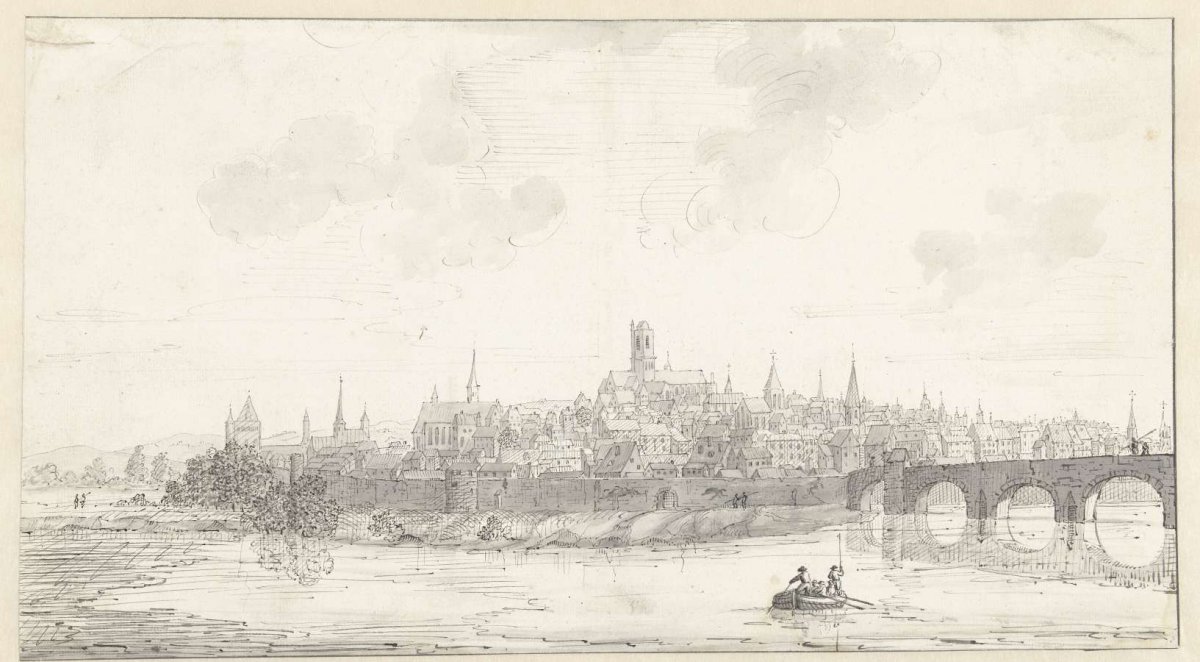 View of the city of Nevers, Jan van Call (I), 1600 - 1699