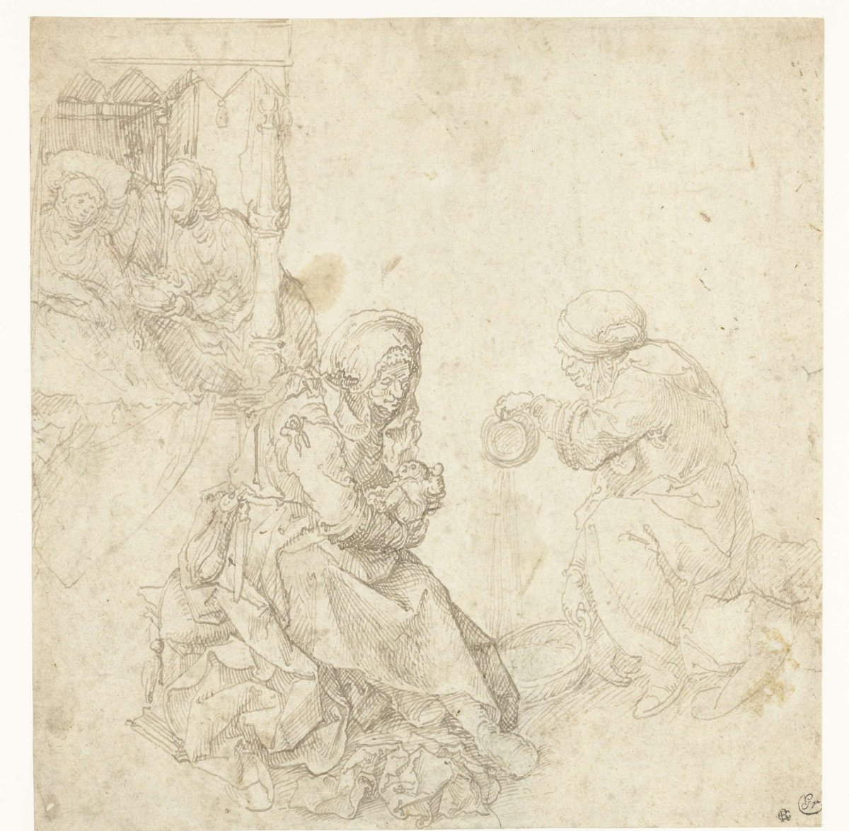 Birth of the Virgin, anonymous, 1500