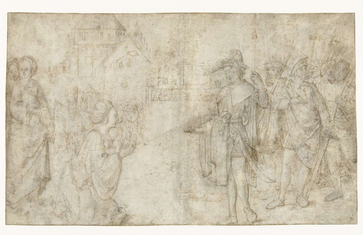 Meeting of David and Abigail, anonymous, c. 1515 - c. 1525