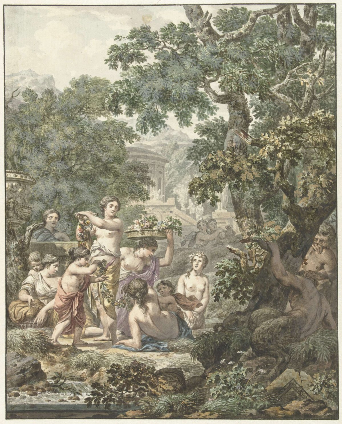 Arcadian landscape, Jean Grandjean, 1765 - 1781