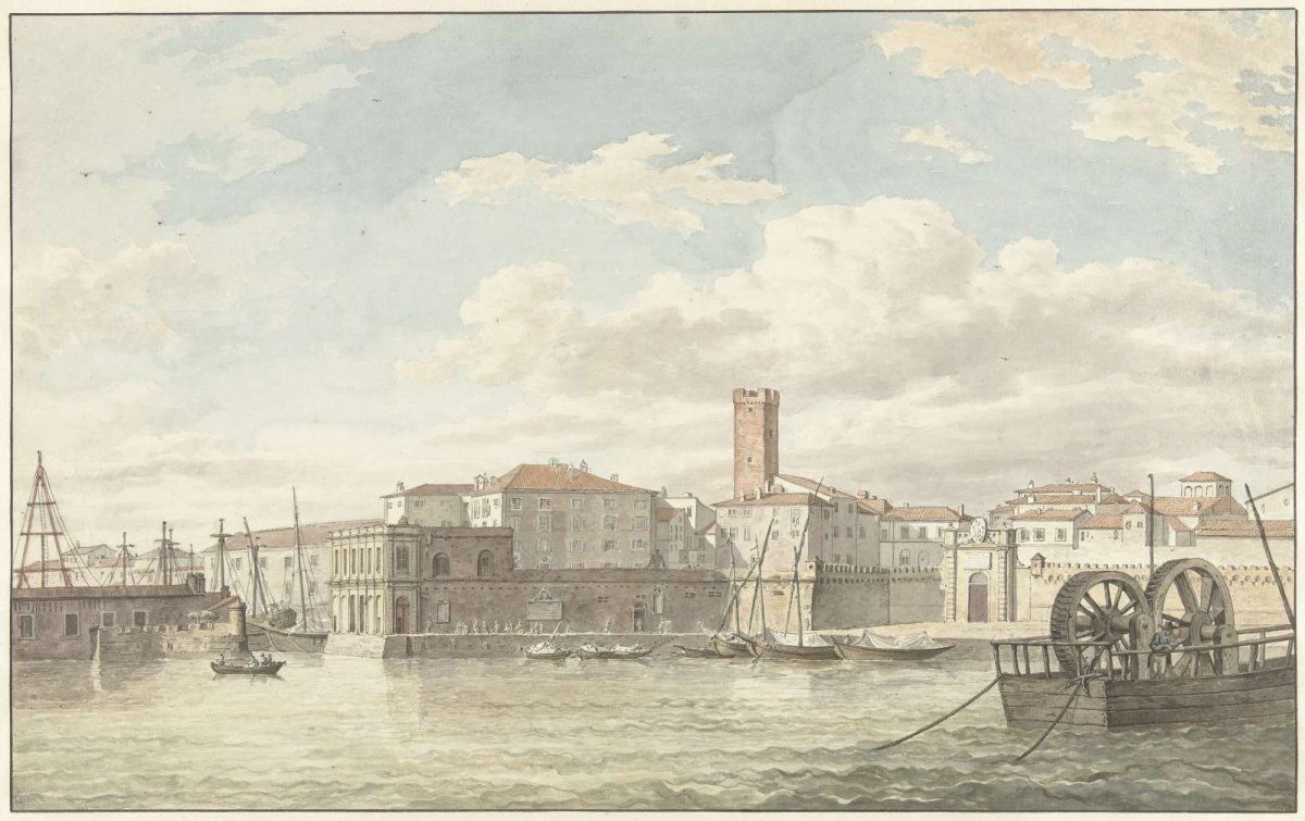 The port of Civitavecchia, Jean Grandjean, 1779