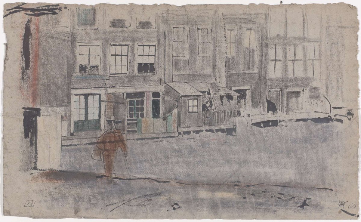 Houses on a canal, Gerrit Willem Dijsselhof, c. 1876 - c. 1924