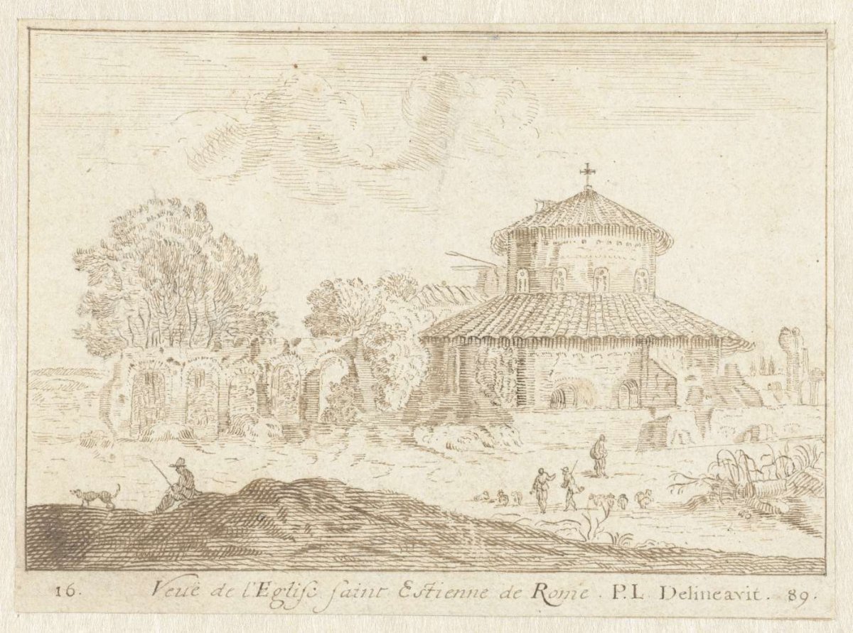 Santo Stefano Rotondo te Rome, Monogrammist PL (tekenaar), 1689