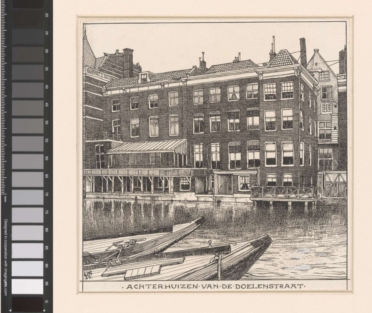 Back houses of the Doelenstraat in Amsterdam, Willem Wenckebach, 1870 - 1926