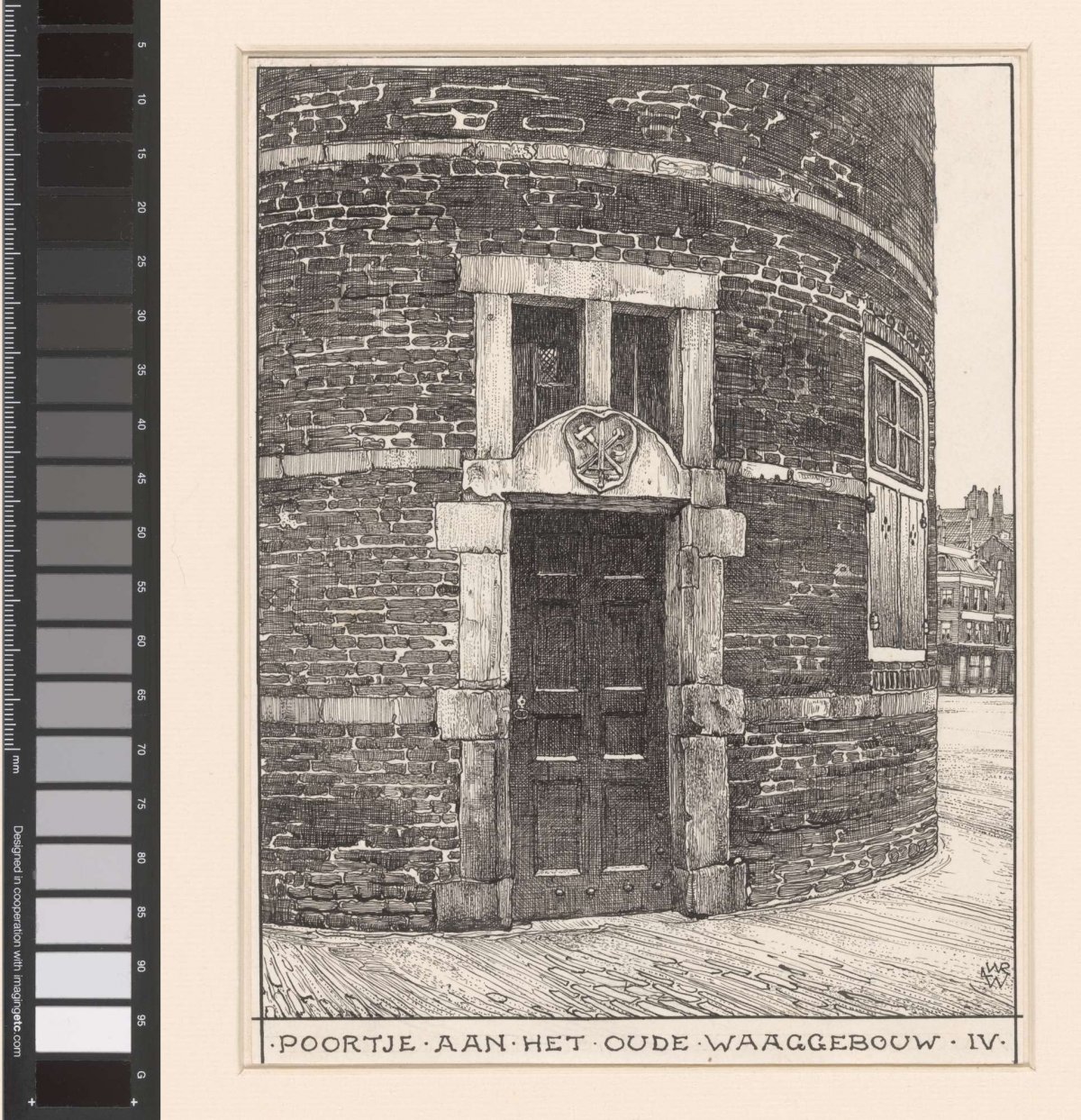 Gate at the old Waag building in Amsterdam, no. IV, Willem Wenckebach, 1870 - 1926