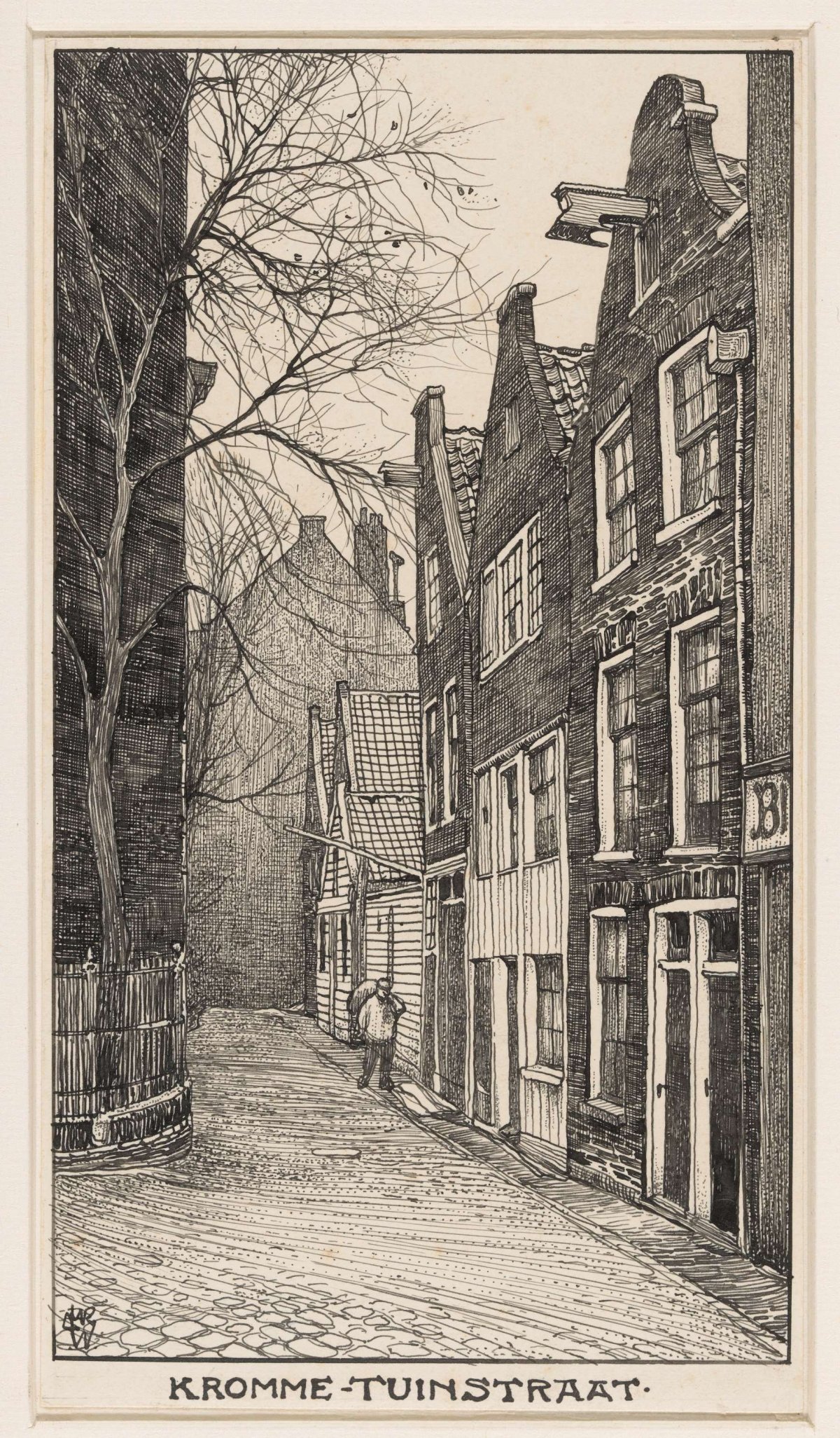 The Kromme Tuinstraat in Amsterdam, Willem Wenckebach, 1870 - 1926