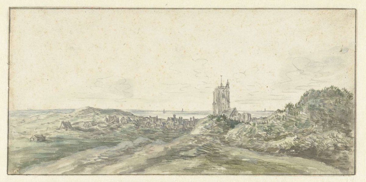 View of Egmond aan Zee, Jan van Goyen, 1606 - 1656
