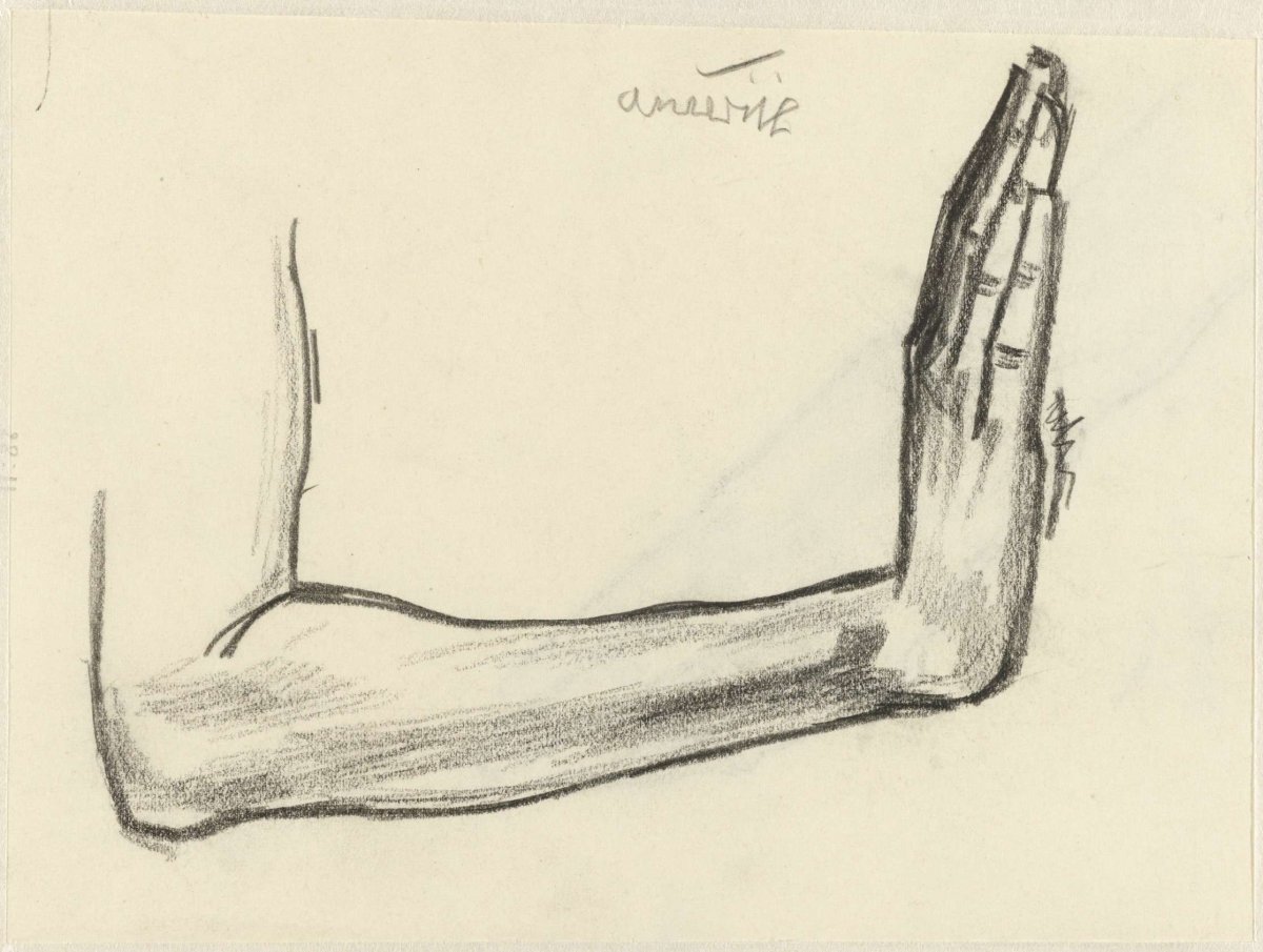 Study of a forearm, Jan Toorop, 1868 - 1928