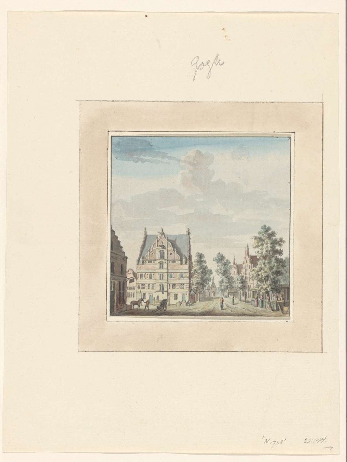 The town hall of Goch, anonymous, 1700 - 1800