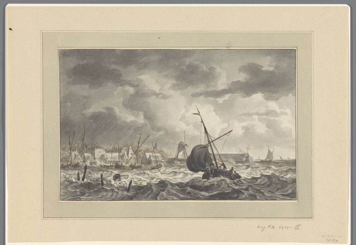 Storm and high water at Elburg, November 21, 1776, anonymous, 1776 - 1822