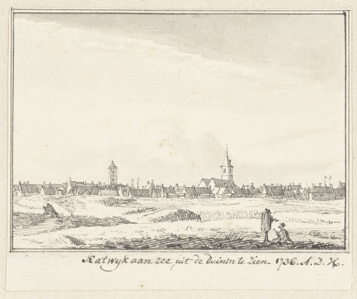 The village of Katwijk by the sea, Hendrik Spilman, 1736 - 1784