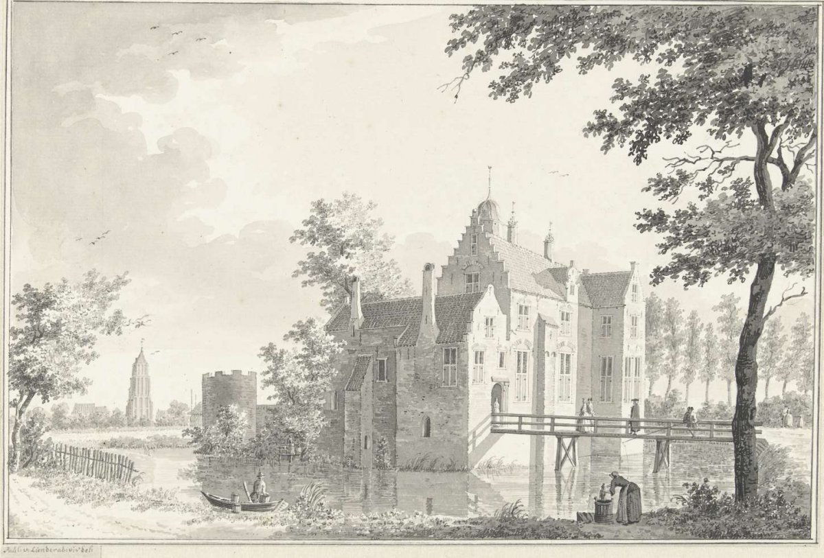 House Oosterwyk, seen from behind, Paulus van Liender, 1750