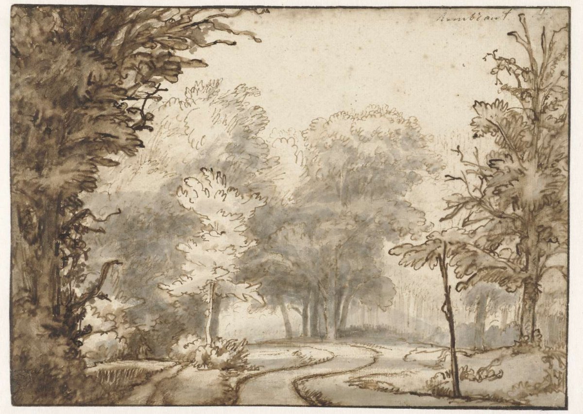 Road through the forest, Abraham Furnerius, 1640 - 1649