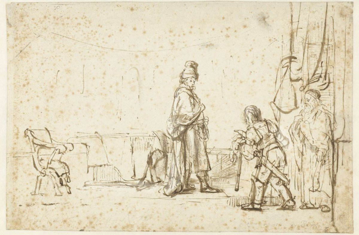 David Receiving the News of Uriah’s Death, Rembrandt van Rijn, c. 1650