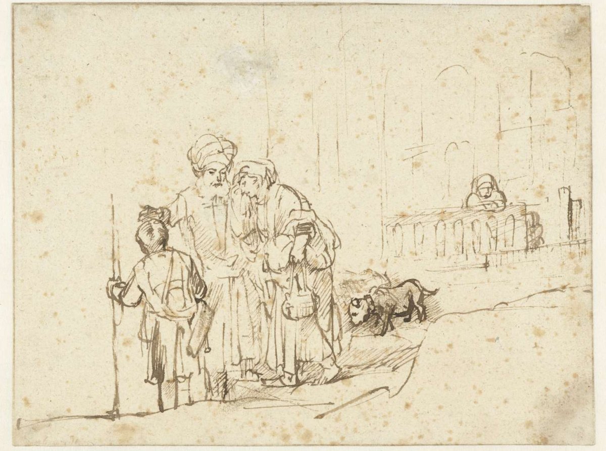 Expulsion of Hagar and Ishmael, Rembrandt van Rijn, c. 1650