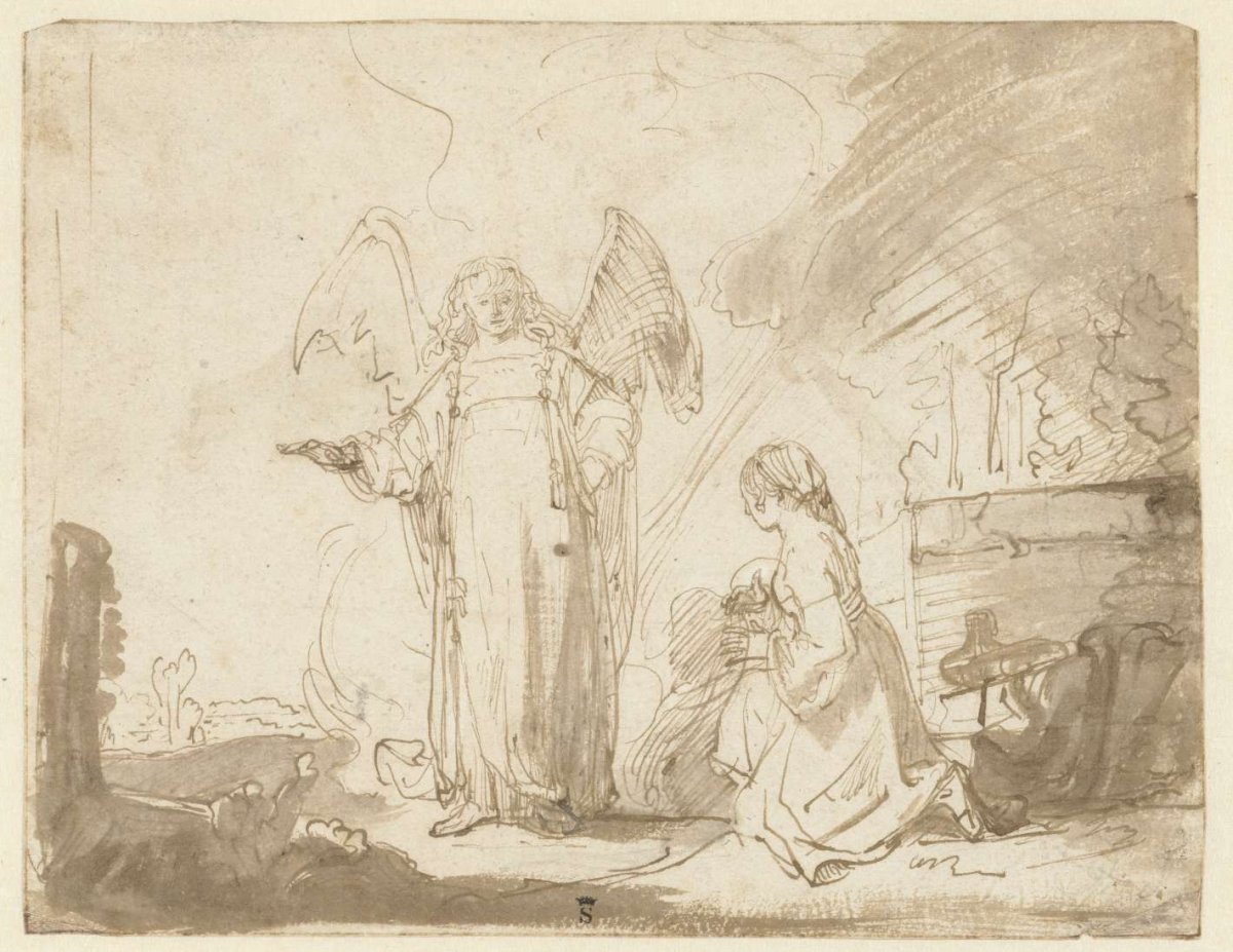 Hagar and the Angel at the Well on the Way to Shur, Ferdinand Bol, c. 1640