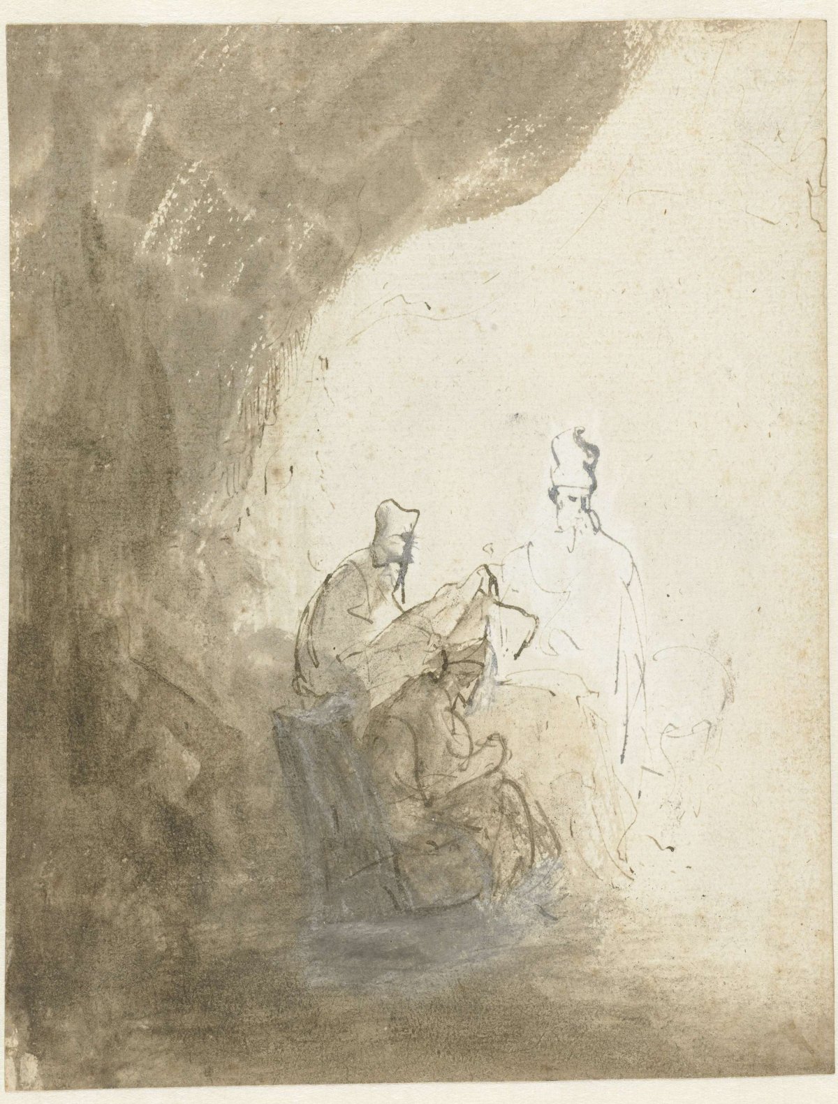 Three Scribes, Rembrandt van Rijn, c. 1628 - c. 1629