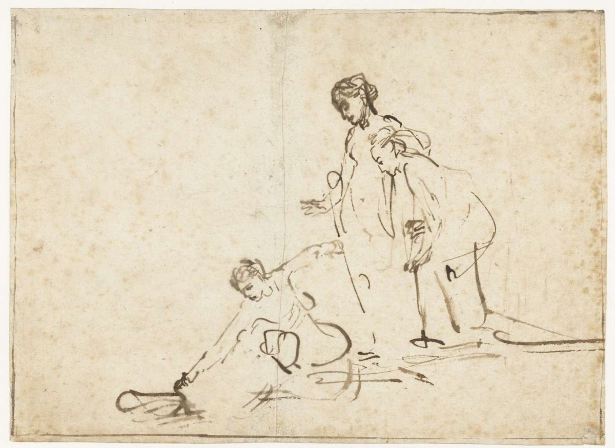 Daughter of pharaoh finds Moses, Ferdinand Bol, 1640 - 1645