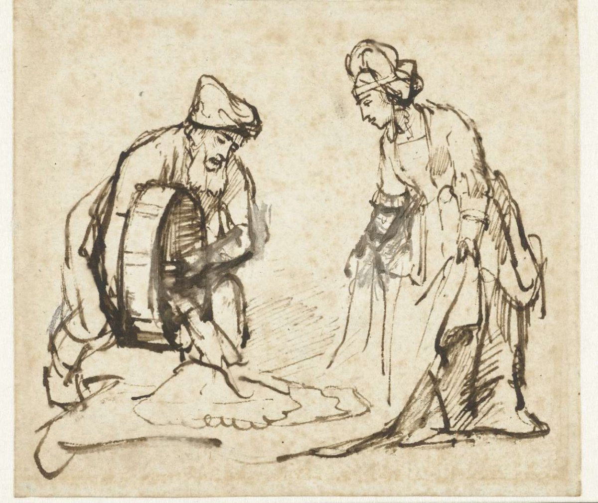 Boaz and Ruth, Rembrandt van Rijn, c. 1645