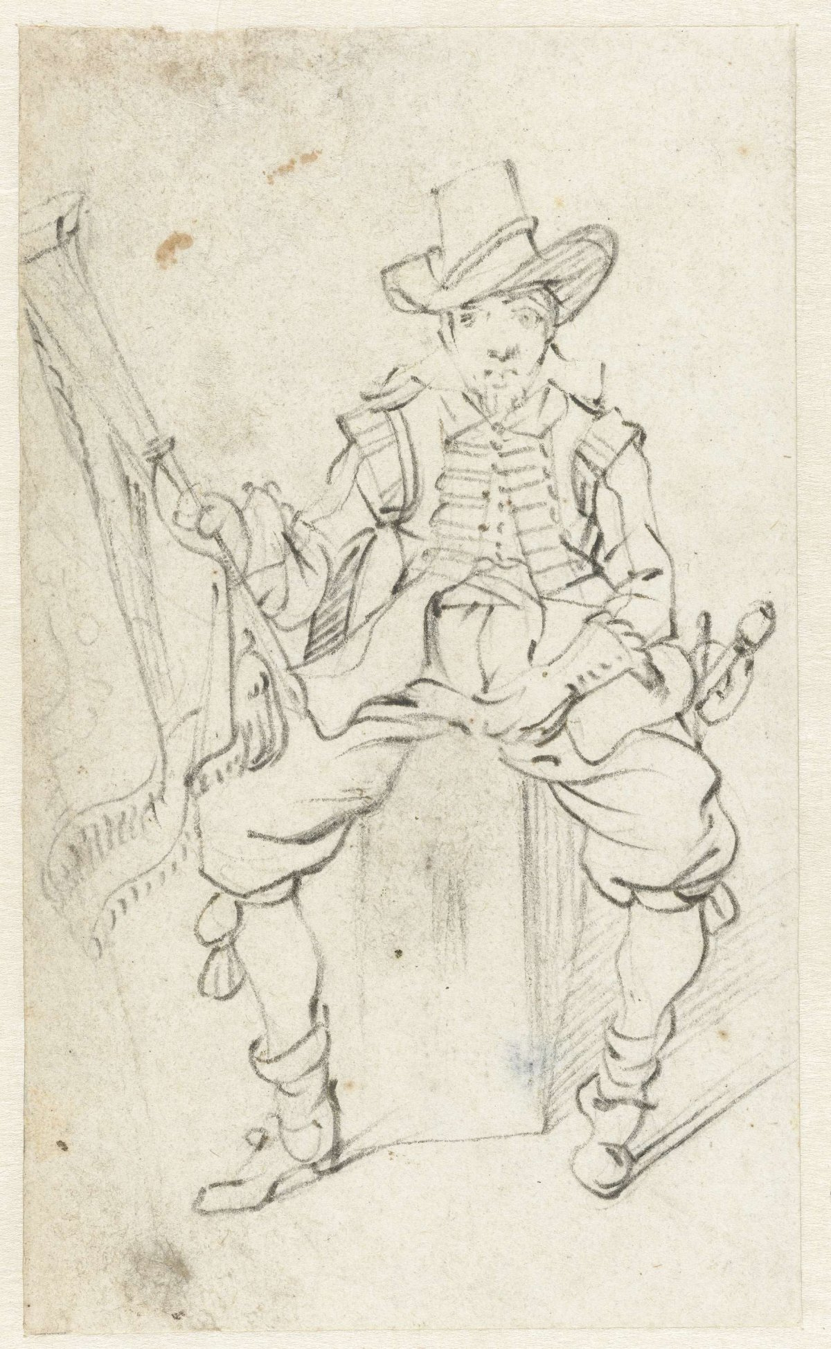 Zittende trompetter, Jan Martszen de Jonge, 1620 - 1623