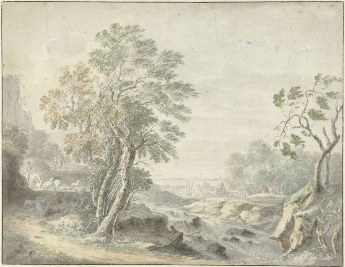 Italian landscape, anonymous, 1700 - 1800