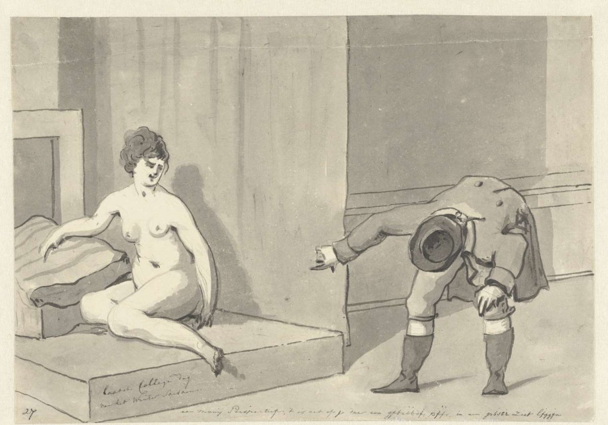 ‘Artist Pointing at a Seated Model’, Christiaan Andriessen, 1785 - 1846