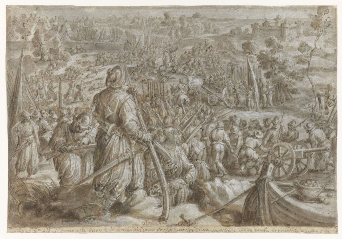 Battle of the Plain of Governolo, Jan van der Straet, 1570 - 1583