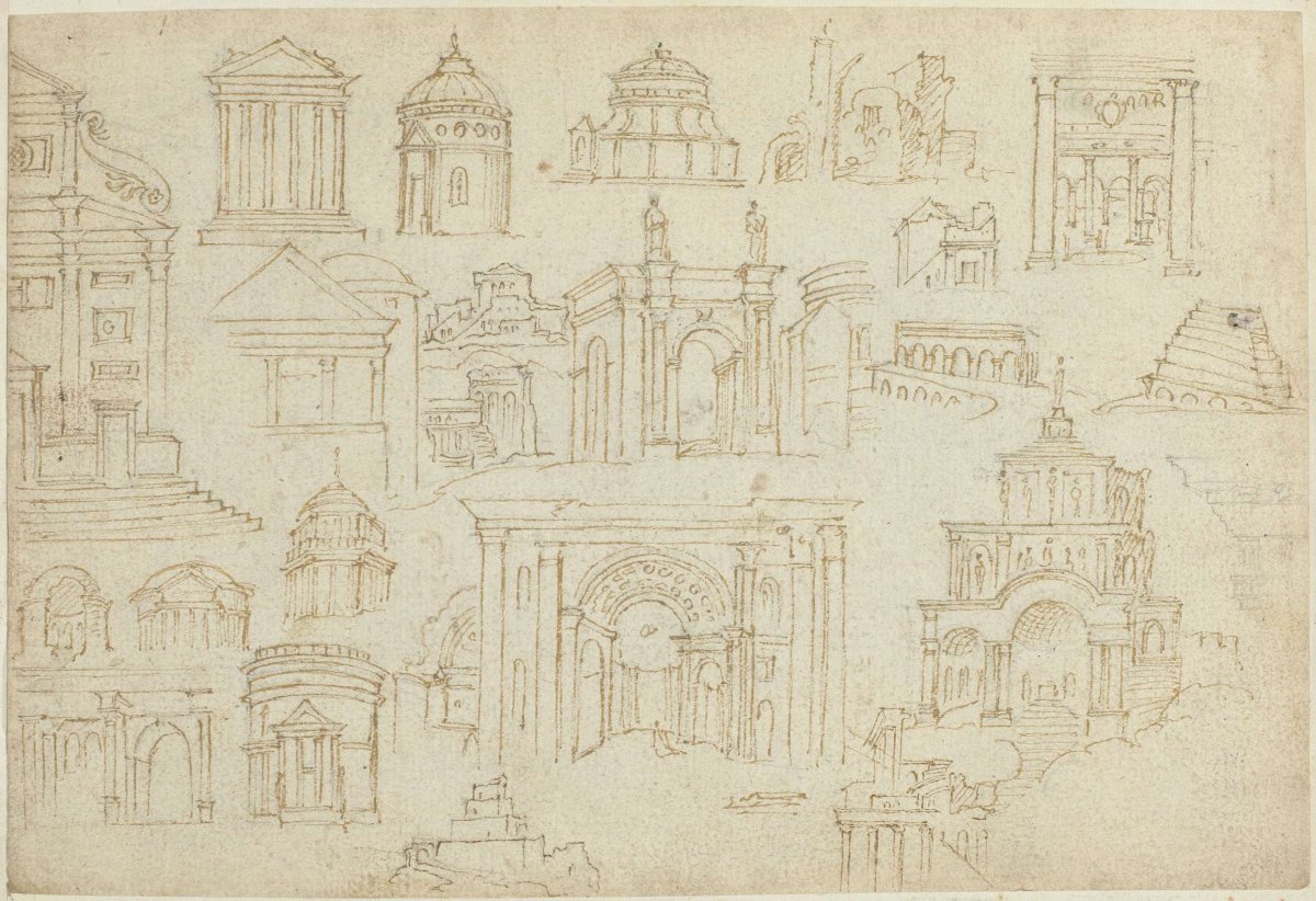 Architectuurstudies, anonymous, 1550 - 1570